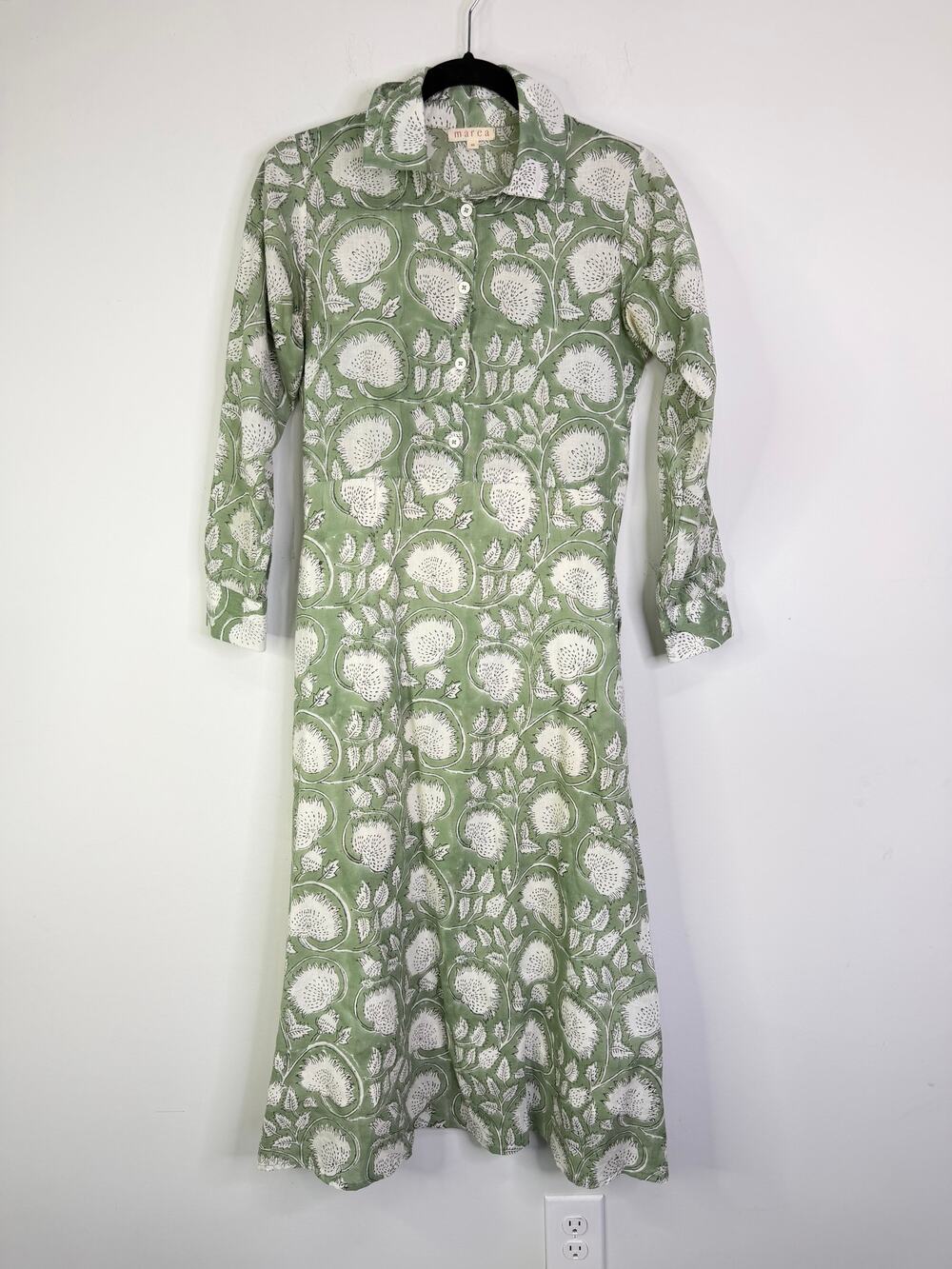 Marea Maxi Shirt Dress Size XS Cotton